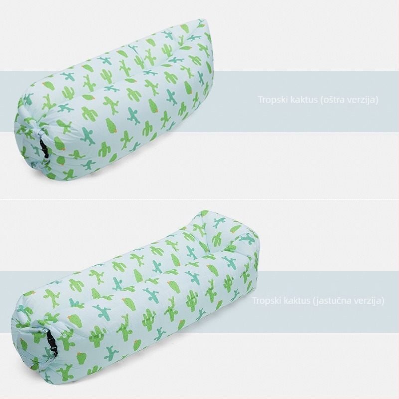 Naduvani jednosedni kauč-ležaj za vanjsku upotrebu, lagan 0,9 kg, nosivost 200 kg, površina od poliestera