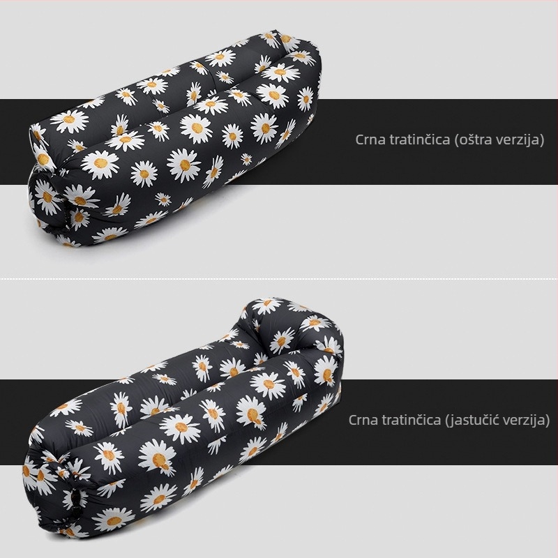 Naduvani jednosedni kauč-ležaj za vanjsku upotrebu, lagan 0,9 kg, nosivost 200 kg, površina od poliestera