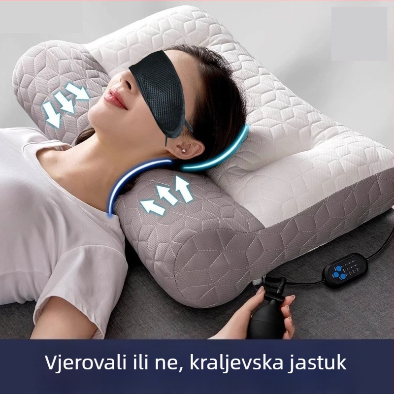 Lateksna jastučnica za podršku vrata, pravokutnog oblika, prirodni latex, pleteno jezgro, visina jezgre 10–15 cm