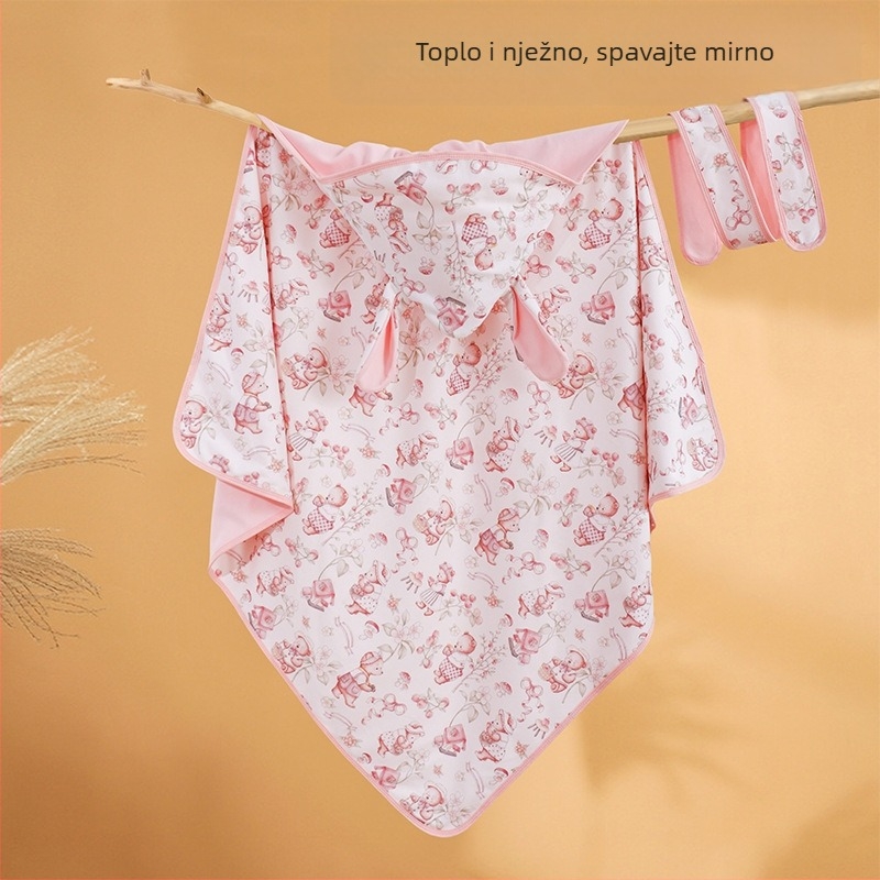 Pamuk quilt deka za novorođenče, 100% pamuk, težina do 0,5 kg, ljeto, crtani stil.