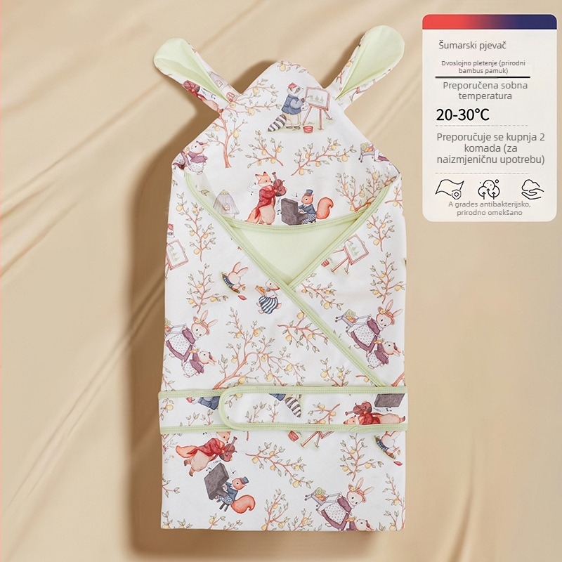 Pamuk quilt deka za novorođenče, 100% pamuk, težina do 0,5 kg, ljeto, crtani stil.