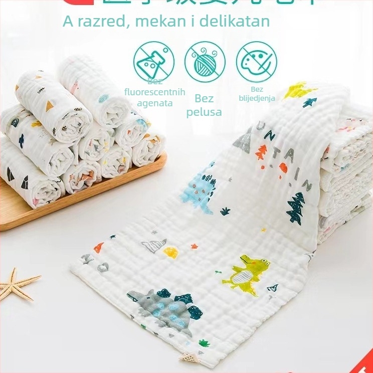 Set od 5 pamukovnih maramicа s mehurastom nitom za intimnu njegu, 100% pamuk, upijanje 11–15 s, mekane za bebe