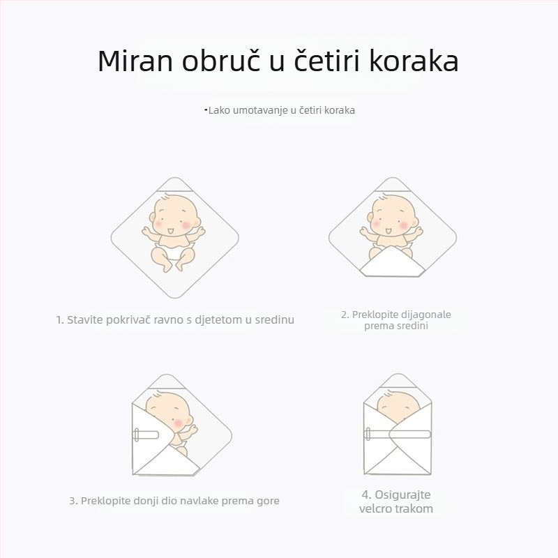 Dječja zavijajuća deka – tkanina od pamuka preko 95%, punilo od pamuka, cartoon motiv, za novorođenčad, pogodna za jesen i zimu