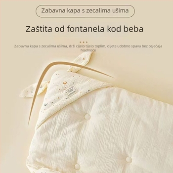 Dječje ćebe od čistog pamuka za novorođenčad — punjenje kemijska vlakna, uzorak crtić, sigurnosna klasa A, pogodno za sve sezone