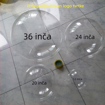 Tingren Bobo set balona – PVC, valoviti baloni, okrugli oblik, ispisano logo, dekor s cvijećem