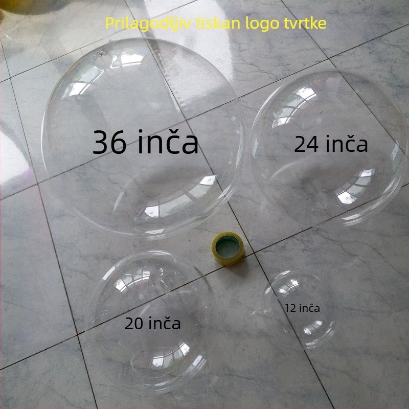 Tingren Bobo set balona – PVC, valoviti baloni, okrugli oblik, ispisano logo, dekor s cvijećem