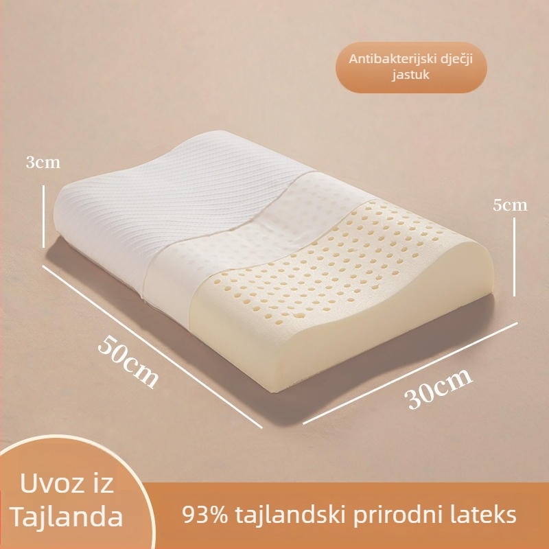 Jastuk od prirodnog lateksa s valovitim oblikom, sadržaj lateksa ≥90%, navlaka od poliestera, marka Half dark moon