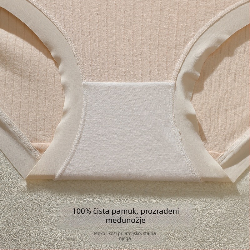 Trudničke gaćice od pamuka, visokim strukom, antibakterijske, s produženim gussetom, prozračna podrška trbuha