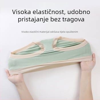 Maternitetsko donje rublje od modala, niska povšina, podrška za trbuh, šarena blok šarena, pletene šortse (Modal 90–95%, Pamuk 100%, Tkanina 50 count)
