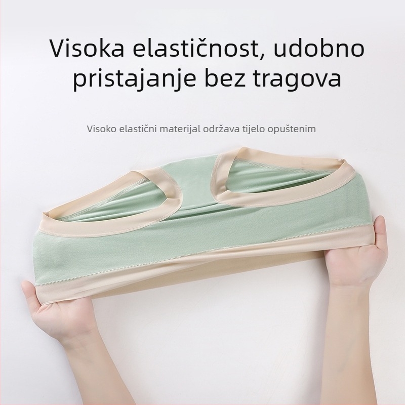 Maternitetsko donje rublje od modala, niska povšina, podrška za trbuh, šarena blok šarena, pletene šortse (Modal 90–95%, Pamuk 100%, Tkanina 50 count)