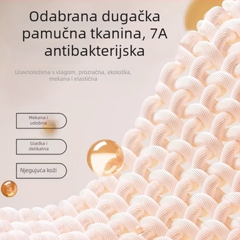 Trudničko donje rublje s visokim strukom i podrškom za abdomen, pamuk, antibakterijski Jacquard