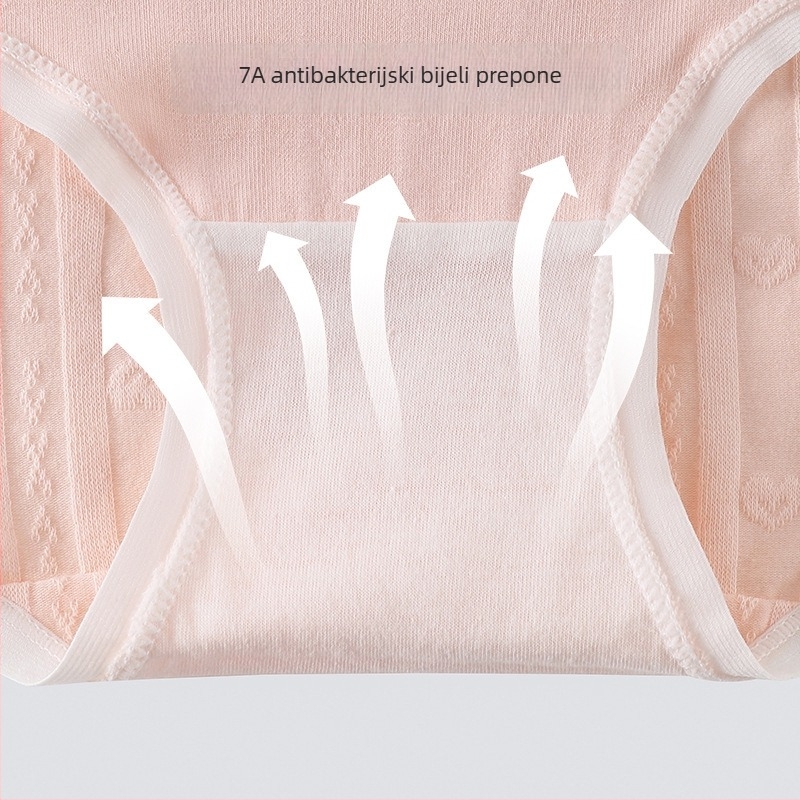 Trudničko donje rublje s visokim strukom i podrškom za abdomen, pamuk, antibakterijski Jacquard