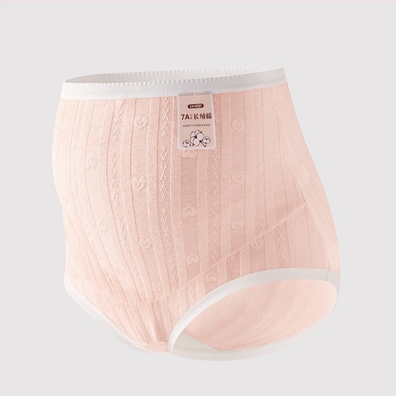 Trudničko donje rublje s visokim strukom i podrškom za abdomen, pamuk, antibakterijski Jacquard