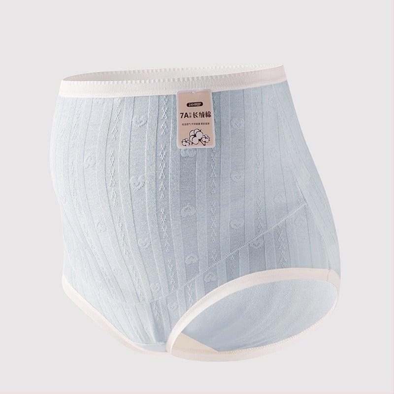 Trudničko donje rublje s visokim strukom i podrškom za abdomen, pamuk, antibakterijski Jacquard