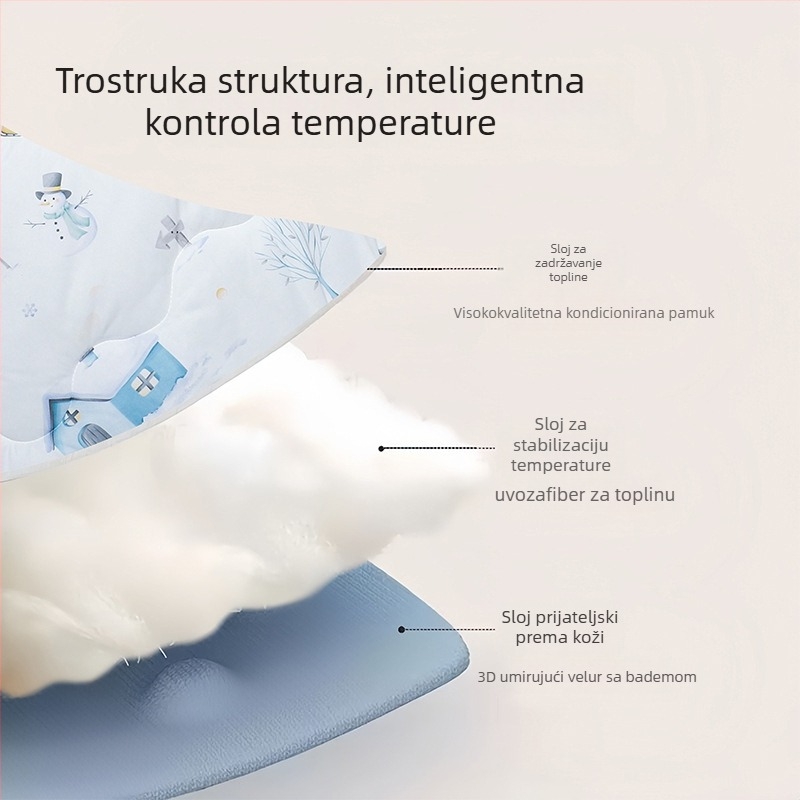 Deka za zavijanje novorođenčadi, debela i otporna na vjetar, težina 0,55–1,0 kg, proljeće i jesen