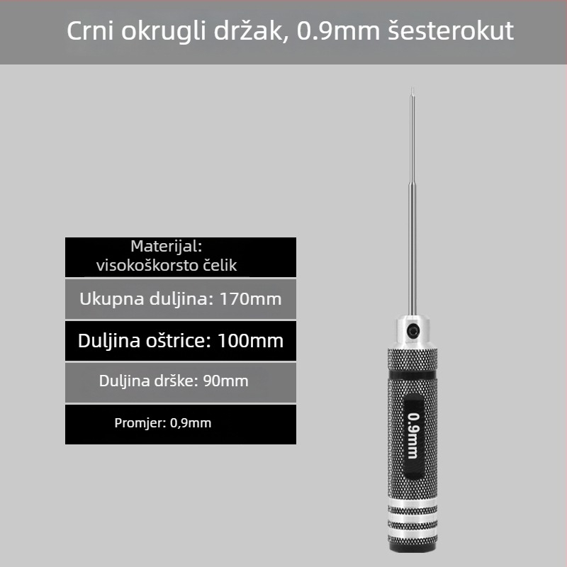 Set šestouglatih odvijača za model zrakoplova 1.27/1.3/1.5/2.5 mm, 6‑ugao