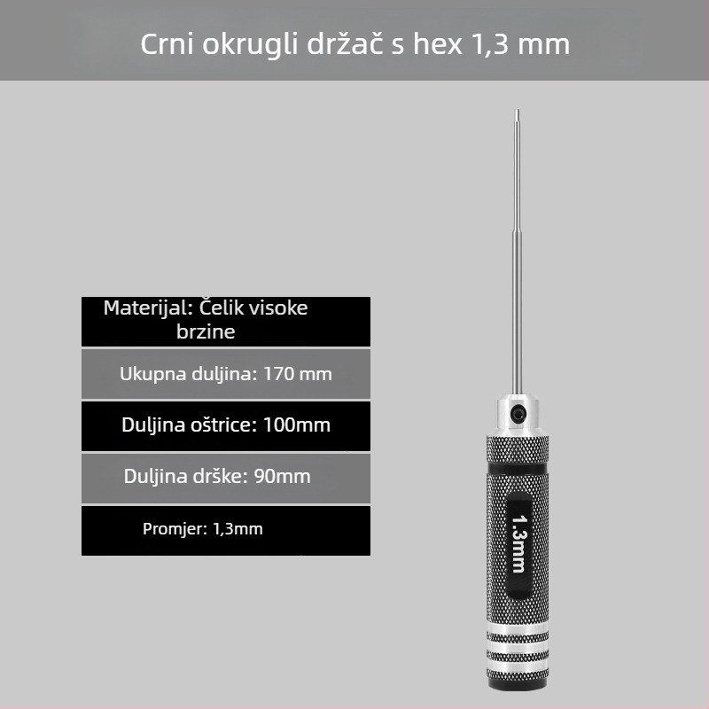 Set šestouglatih odvijača za model zrakoplova 1.27/1.3/1.5/2.5 mm, 6‑ugao