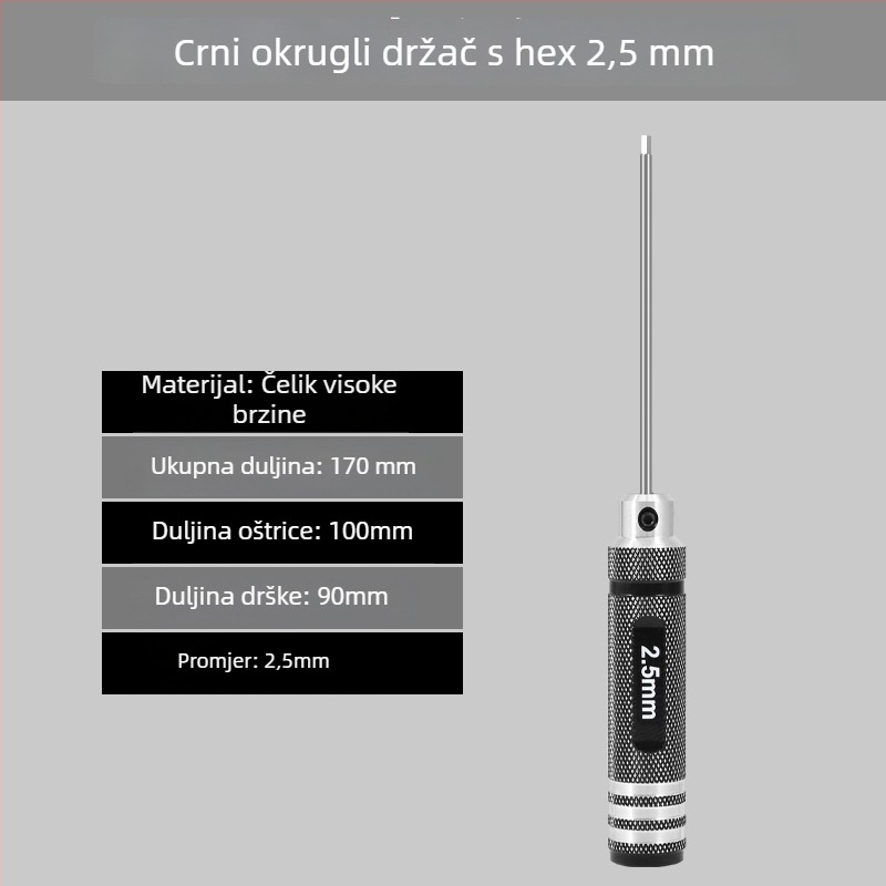 Set šestouglatih odvijača za model zrakoplova 1.27/1.3/1.5/2.5 mm, 6‑ugao