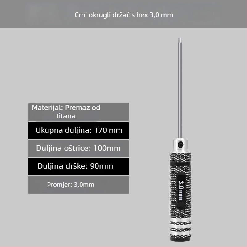 Set šestouglatih odvijača za model zrakoplova 1.27/1.3/1.5/2.5 mm, 6‑ugao