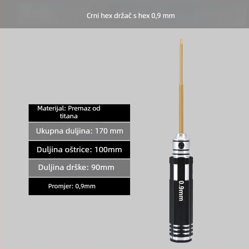 Set šestouglatih odvijača za model zrakoplova 1.27/1.3/1.5/2.5 mm, 6‑ugao