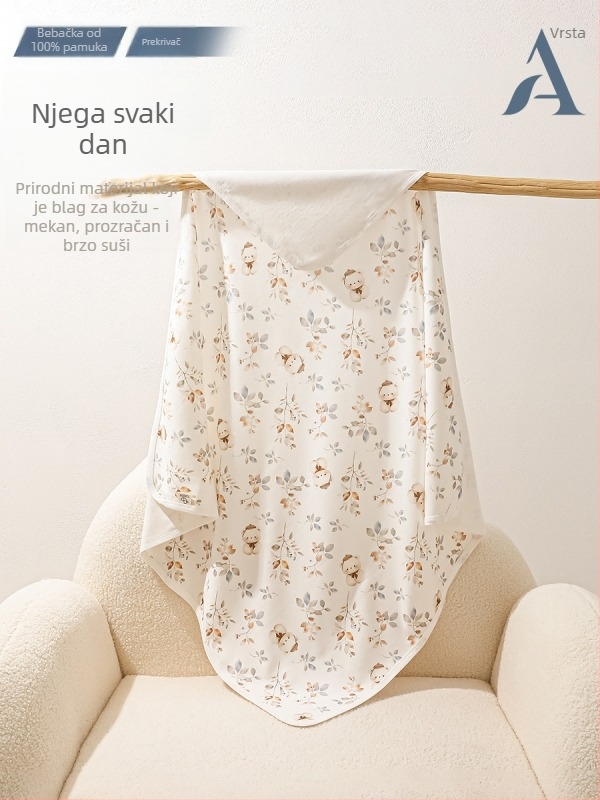 Novorođenački swaddle presvlač od pamuka, četiri godišnja doba, uzorci životinje/crtani/cvijeće, sigurnosna klasa A