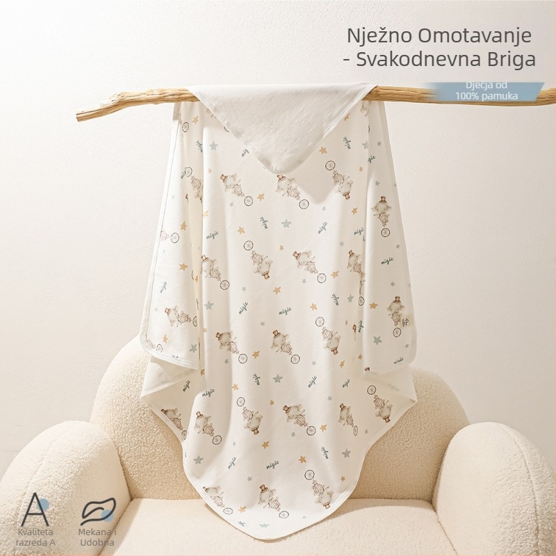 Novorođenački swaddle presvlač od pamuka, četiri godišnja doba, uzorci životinje/crtani/cvijeće, sigurnosna klasa A