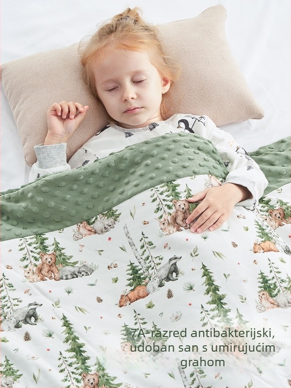 Dječja deka Muslintree / Cotton Tree — životinjski uzorak, sve sezone, 95%+ pamuk, za bebe i djecu 1–3 godine (Brand: Muslintree/Cotton Tree; Materijal: pamuk 95%+; Uzorak: životinje; Dob: 1–3 godine)