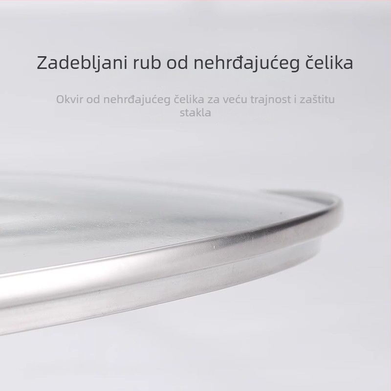 Poklopac za lonac od kaljenog stakla, univerzalni poklopac za wok i tavu, moderan minimalistički stil