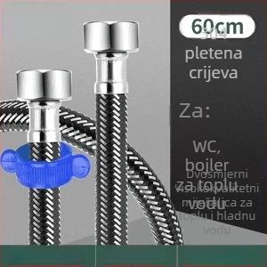 Innovator 304 nehrđajući čelični opleteni cjevovod - otporan na eksploziju, visokotlačni dovod vode za bojler i toalet, dvostruka čelična kraja, moderan minimalistički stil