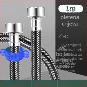 Innovator 304 nehrđajući čelični opleteni cjevovod - otporan na eksploziju, visokotlačni dovod vode za bojler i toalet, dvostruka čelična kraja, moderan minimalistički stil