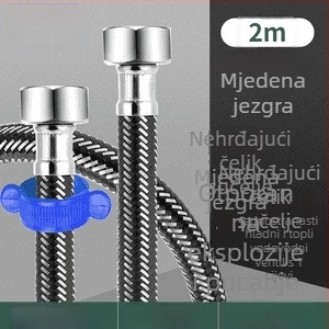 Innovator 304 nehrđajući čelični opleteni cjevovod - otporan na eksploziju, visokotlačni dovod vode za bojler i toalet, dvostruka čelična kraja, moderan minimalistički stil