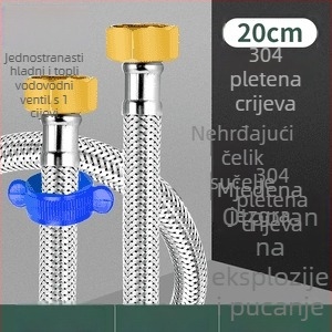 Innovator 304 nehrđajući čelični opleteni cjevovod - otporan na eksploziju, visokotlačni dovod vode za bojler i toalet, dvostruka čelična kraja, moderan minimalistički stil