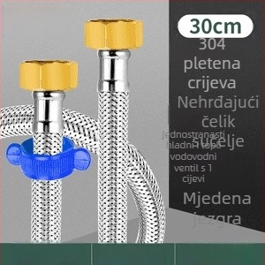 Innovator 304 nehrđajući čelični opleteni cjevovod - otporan na eksploziju, visokotlačni dovod vode za bojler i toalet, dvostruka čelična kraja, moderan minimalistički stil