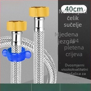 Innovator 304 nehrđajući čelični opleteni cjevovod - otporan na eksploziju, visokotlačni dovod vode za bojler i toalet, dvostruka čelična kraja, moderan minimalistički stil