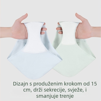Ženske bezšivne pamukaste gaćice sa srednjim pojasom, prozračne i antibakterijske.