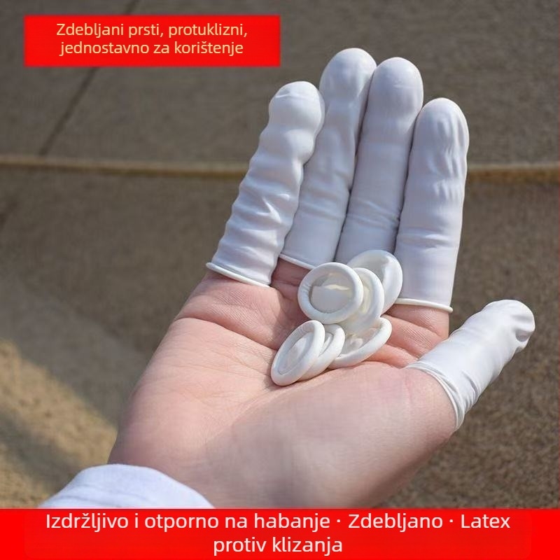 Jednokratne latex prstne navlake za nokte – s teksturom, otporne na habanje, protiv probijanja