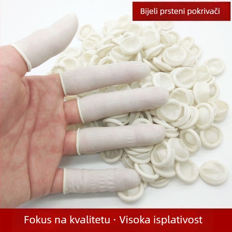 Jednokratne latex prstne navlake za nokte – s teksturom, otporne na habanje, protiv probijanja