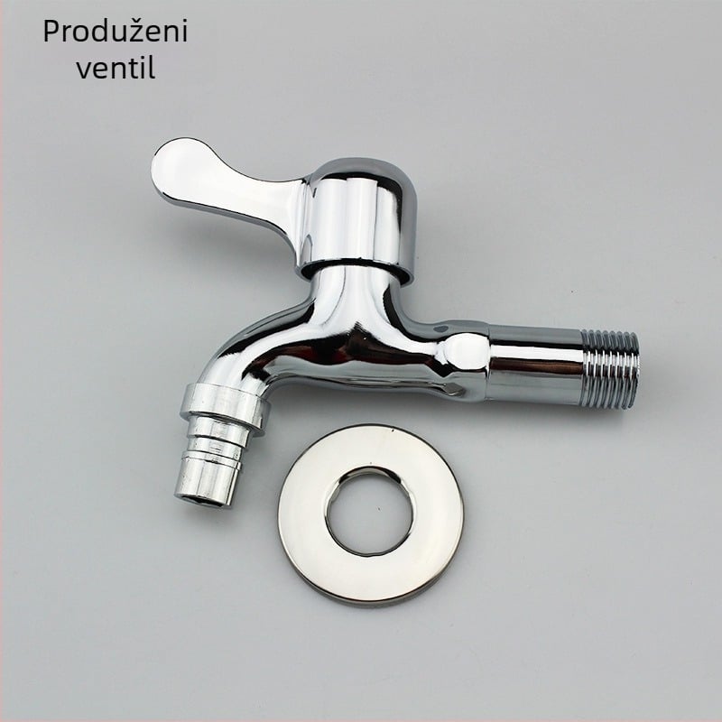 Kran za perilicu rublja, Cinkovo-legura, samo hladna voda, brzo otvaranje, promjer ulaza/izlaza 15 mm