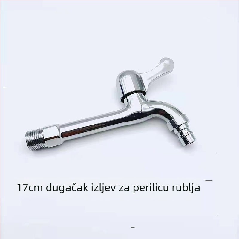 Kran za perilicu rublja, Cinkovo-legura, samo hladna voda, brzo otvaranje, promjer ulaza/izlaza 15 mm