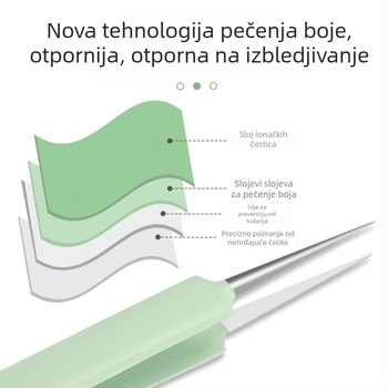 Set alata za tretiranje akni, 5-dijelni, od nehrđajućeg čelika, sa ogledalom, model fcztz-03