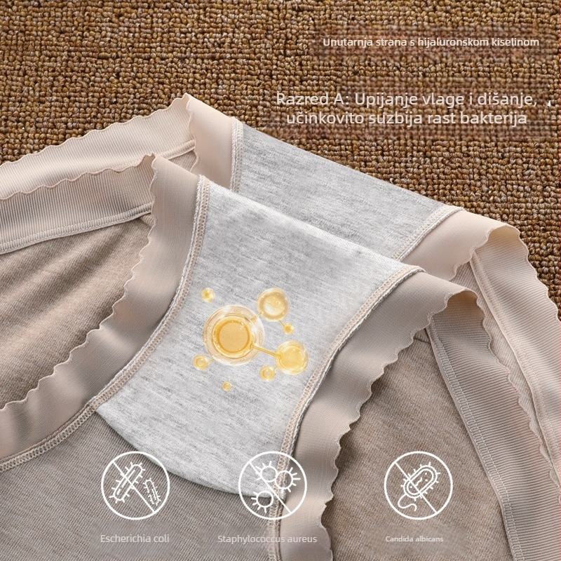 Termalno žensko donje rublje od Regenerated Cellulose Fiber, visoki struk, pleteni, bezšivno, antibakterijsko, prozračno