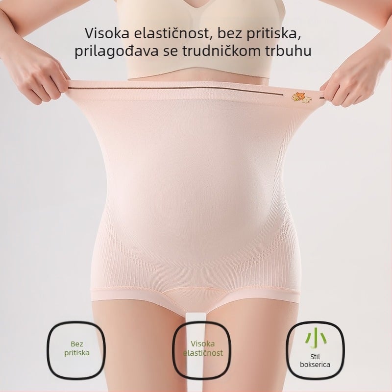 Trudničko donje rublje s visokim strukom, bezšivno, glavni materijal: najlon, podstava međicu: pamuk