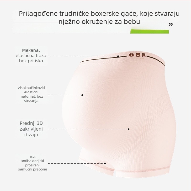 Trudničko donje rublje s visokim strukom, bezšivno, glavni materijal: najlon, podstava međicu: pamuk