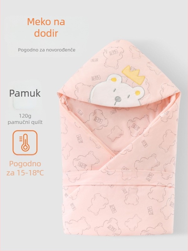 Kvilt zimska dječja pidžama: 100% pamuk, punjenje poliester, uzorci životinja/kockice/crtići, prikladno za bebe i djecu 1–3 godine