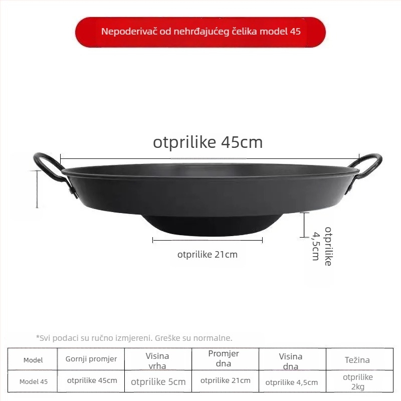 Wok od lijevanog željeza, otporan na hrđu, dubina 8 cm, dno s jednim dnom, kompatibilan s plinskim štednjakom