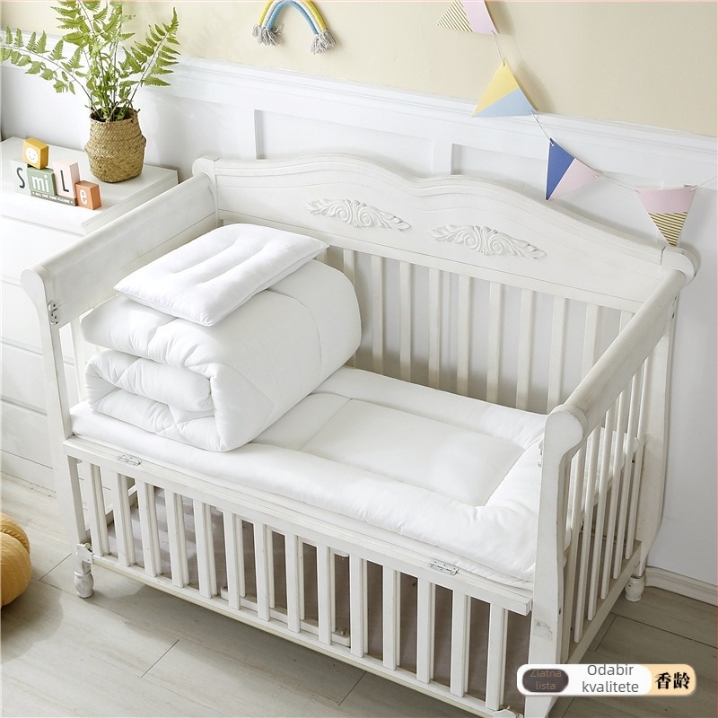 Dječji trodijelni set pokrivača s punilom od svile za proljeće i jesen, za djecu do 6 godina, težina 0,55–1,0 kg