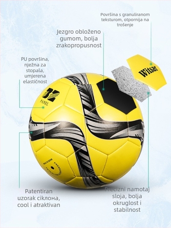 Trening nogomet lopta – PVC, šivanje strojem, broj 3/4/5, pogodna za djecu, marka witsar