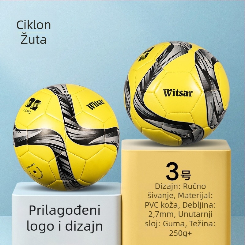 Trening nogomet lopta – PVC, šivanje strojem, broj 3/4/5, pogodna za djecu, marka witsar