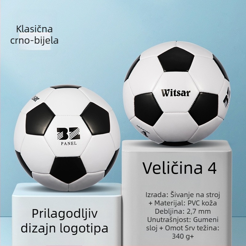 Trening nogomet lopta – PVC, šivanje strojem, broj 3/4/5, pogodna za djecu, marka witsar