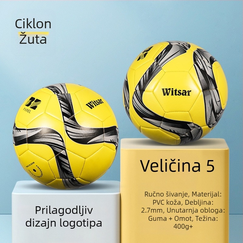 Trening nogomet lopta – PVC, šivanje strojem, broj 3/4/5, pogodna za djecu, marka witsar
